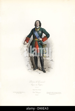 Pierre le Grand, Tsar de Russie, 18e siècle. Banque D'Images