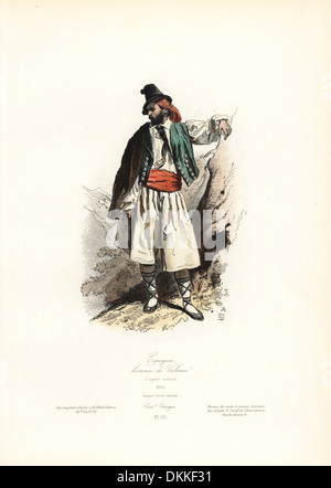 Homme de Valence, Espagne, 1850. Banque D'Images