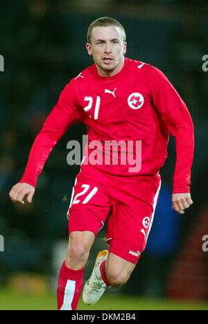 Avril 19, 1942 - Hampden Park, GLASGOW, ÉCOSSE - DANIEL GYGAX.SUISSE & LILLE.ECOSSE V SUISSE.Hampden Park, GLASGOW, ÉCOSSE.01-Mar-06.DIK42553.K47873.APERÇU DE LA COUPE DU MONDE 2006.(Image Crédit : © Globe Photos/ZUMAPRESS.com) Banque D'Images