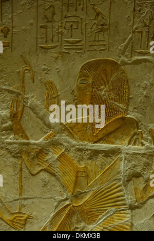 Tombe de Saqqara @ Maya Egypte 1350 B.C Banque D'Images