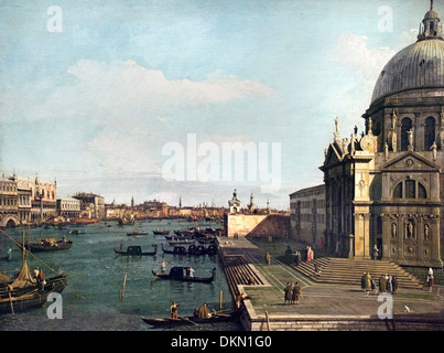 Riva degli Schiavoni de Canal Grande Venise - Italie Italien Antonio Canaletto 1697-1768 Banque D'Images