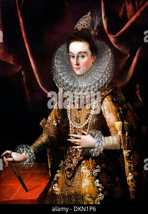 L'INFANTE ISABELLA CLARA EUGENIA D'ESPAGNE (1599) JUAN PANTOJA DE LA CRUZ (1553-1608) Espagne l'espagnol Banque D'Images