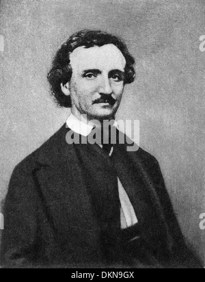 Portrait d'Edgar Allan Poe (1809-1849). Banque D'Images