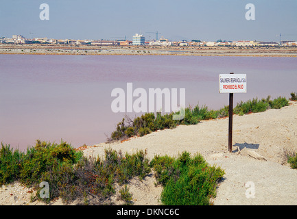 Salt works. San Pedro del Pinatar, Murcia, Espagne. Banque D'Images