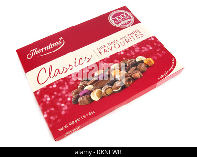 Grande boîte de chocolats Thorntons Banque D'Images