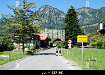 Resort Bad Oberdorf dans l'Allgaeu Alpes. Banque D'Images