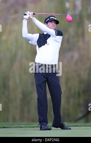 Thousand Oaks, Californie, USA. 6e déc, 2013. 12/06/13 Thousand Oaks, CA : Bubba Watson au cours du deuxième tour de l'édition 2013 du Northwestern Mutual World Challenge, au bénéfice de la Fondation Tiger Woods. © Michael Zito/Eclipse/ZUMAPRESS.com/Alamy Live News Banque D'Images