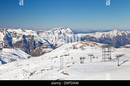 Station de ski dans les Alpes Banque D'Images