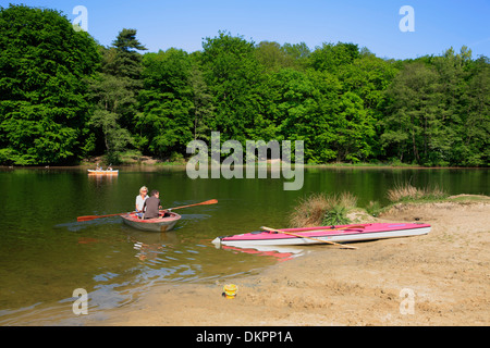 Près de pagayeur Haltern am See, Münster, Rhénanie du Nord-Westphalie, Allemagne Banque D'Images