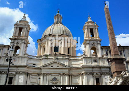 Église Sant'Agnese in Agone, Piazza Navona, Rome, Italie Banque D'Images