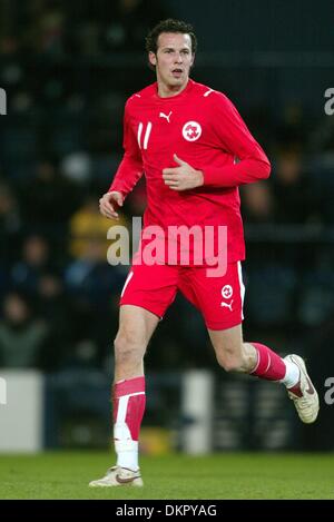 Avril 19, 1942 - Hampden Park, GLASGOW, ÉCOSSE - MARCO STRELLER.SUISSE & FC KOLN.ECOSSE V SUISSE.Hampden Park, GLASGOW, ÉCOSSE.01-Mar-06.DIK42533.K47873.APERÇU DE LA COUPE DU MONDE 2006.(Image Crédit : © Globe Photos/ZUMAPRESS.com) Banque D'Images