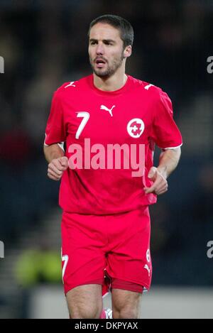 Avril 19, 1942 - Hampden Park, GLASGOW, ÉCOSSE - RICARDO CABANAS.SUISSE & FC KOLN.ECOSSE V SUISSE.Hampden Park, GLASGOW, ÉCOSSE.01-Mar-06.DIK42511.K47873.APERÇU DE LA COUPE DU MONDE 2006.(Image Crédit : © Globe Photos/ZUMAPRESS.com) Banque D'Images