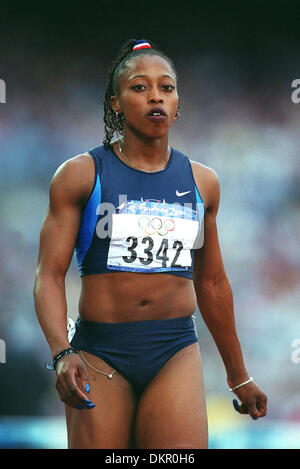 GAIL DEVERS.100 mètres haies, SYDNEY, AUSTRALIE.y.STADE OLYMPIQUE, SYDNEY, SYDNE.22/09/2000.H39B19 Banque D'Images