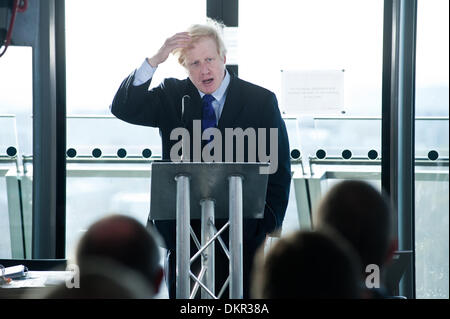 Londres, Royaume-Uni. 9Th Mar, 2013. Le maire de Londres, Boris Johnson, donne un discours lors d'un cycle d'événements de sécurité/poids lourds à l'Hôtel de ville suivi par la construction et le transport des associations commerciales, promoteurs, entrepreneurs et constructeurs de véhicules. Credit : Piero Cruciatti/Alamy Live News Banque D'Images