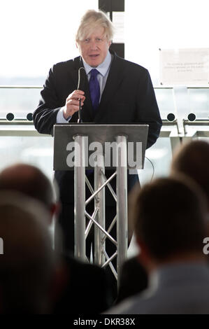 Londres, Royaume-Uni. 9Th Mar, 2013. Le maire de Londres, Boris Johnson, donne un discours lors d'un cycle d'événements de sécurité/poids lourds à l'Hôtel de ville suivi par la construction et le transport des associations commerciales, promoteurs, entrepreneurs et constructeurs de véhicules. Credit : Piero Cruciatti/Alamy Live News Banque D'Images