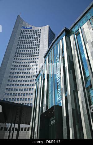 Sachsen Leipzig Augustusplatz Mitteldeutscher Rundfunk mrd d'entrée à l'université Banque D'Images