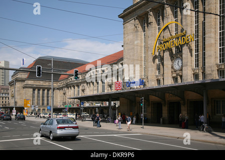 Sachsen Leipzig Hauptbahnhof Promenaden gare gare centrale Banque D'Images