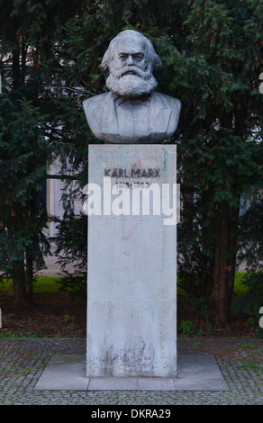 Denkmal, Karl Marx, Strausberger Platz, Friedrichshain, Berlin, Deutschland Banque D'Images