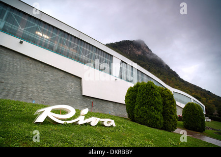 Une partie de l'usine yacht Riva sur le lac d'Iseo à Sarnico, Italie. Banque D'Images