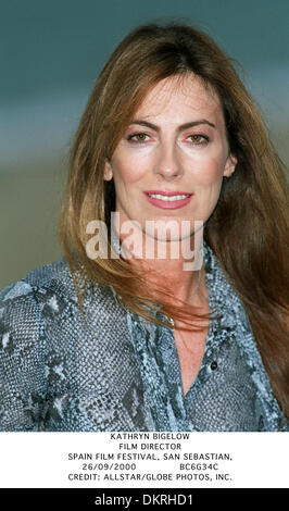 Le 26 septembre, 2000 - FILM FESTIVAL, SAN SEBASTIAN - Kathryn Bigelow.DIRECTEUR DE FILM.ESPAGNE.FILM FESTIVAL, SAN SEBASTIAN,.26/09/2000.BC6G34C.CREDIT : crédit(Image : © Photos Globe/ZUMAPRESS.com) Banque D'Images