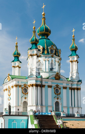 St Andrew's Church à Kiev, la capitale de l'Ukraine. Banque D'Images