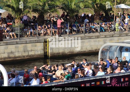 Spree Berlin Strandbar suis Amphitheatre Banque D'Images