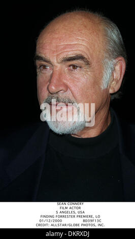 Du 1er décembre 2000 - CONCLUSION DE FORRESTER PREMIERE, LO - SEAN CONNERY.FILM ACTEUR.S Angeles, USA.La recherche de FORRESTER PREMIERE, LO.01/12/2000.BD39F13C.CREDIT : crédit(Image : © Photos Globe/ZUMAPRESS.com) Banque D'Images