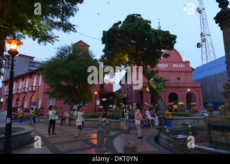 Stadthuys, Christus-Kirche, Melaka, Malaisie Banque D'Images