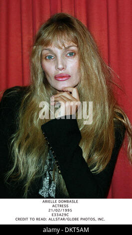 ARIELLE DOMBASLE.ACTRICE.21/02/1995.E33A29C.CRÉDIT À lire : Banque D'Images