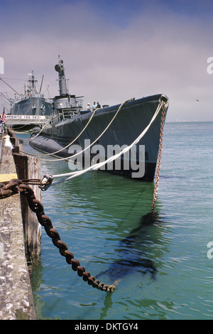 Sous-marin USS Pampanito, WWII, près de Fisherman's Wharf, San Francisco, Californie Banque D'Images