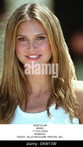 17 mai 2000 - Heidi Klum.MODEL.17/05/2000.BA8B26C.CREDIT : crédit(Image : © Photos Globe/ZUMAPRESS.com) Banque D'Images