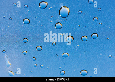 Close up photographie de gouttelettes d'eau Banque D'Images