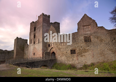 Ludlow Castle, Ludlow, Shropshire, Angleterre. Banque D'Images