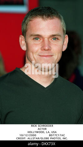 10 décembre 2000 - Hollywood, LA, USA - RICK SCHROEDER.acteur.HOLLYWOOD, LA, USA.10/12/2000.BD77C17AC.CREDIT : crédit(Image : © Globe Photos/ZUMAPRESS.com) Banque D'Images