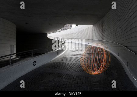 Art de la lumière, Ciudad de las Artes y de las Ciencias, Valence, Espagne Banque D'Images