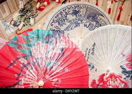 Chinese arts and crafts, parapluie de papier huilé Banque D'Images