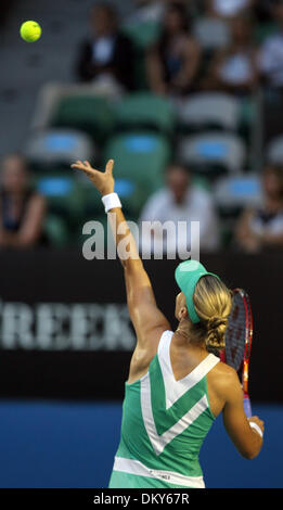 Jan 20, 2010 - Melbourne, Victoria, Australie - Justine Henin (BEL) bat Elena Dementieva 7-5, 7-6 lors de la première partie l'action à l'Open d'Australie 2010. (Crédit Image : © MM Images/ZUMA Press) Banque D'Images