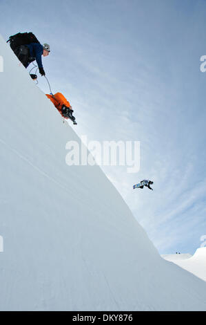 24 février 2010 - Breckenridge, Colorado, USA - J.J. THOMAS dans la planche pour une Super Pipe Breckenridge Warren Miller de tournage. Cinimatographer est CHRIS PATTERSON Colorado. (Crédit Image : © Braden/ZUMAPRESS.com) Gunem Banque D'Images