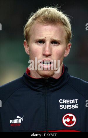 Avril 19, 1942 - REP DE L'IRLANDE V SUISSE - LUDOVIC MAGNIN.suisse.LANSDOWNE ROAD, DUBLIN.REP D'IRLANDE V Suisse.16/10/2002.DIC8656.K47873.APERÇU DE LA COUPE DU MONDE 2006.(Image Crédit : © Globe Photos/ZUMAPRESS.com) Banque D'Images