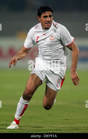 Avril 19, 1942 - Alexandrie, Egypte - ZIED JAZIRI.TUNISIE.TUNISIE V ZAMBIE.Alexandrie, Egypte.22-Jan-06.DIK40472.K47873.APERÇU DE LA COUPE DU MONDE 2006.(Image Crédit : © Globe Photos/ZUMAPRESS.com) Banque D'Images