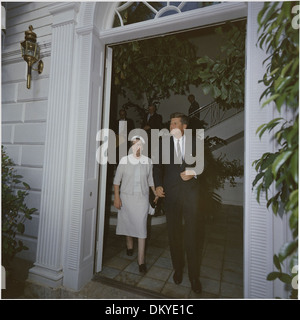 Le Président rencontre Golda Meir, Ministre des affaires étrangères d'Israël, en 1942. La réunion a porté sur les discussions diplomatiques à une époque charnière des relations internationales. Banque D'Images