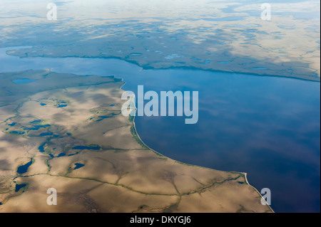 Vue aérienne du paysage de Sibérie, Russie Banque D'Images