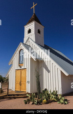 La chapelle commémorative Elvis est un film montrant le musée des souvenirs de films qui ont été tournés à Apacheland Banque D'Images