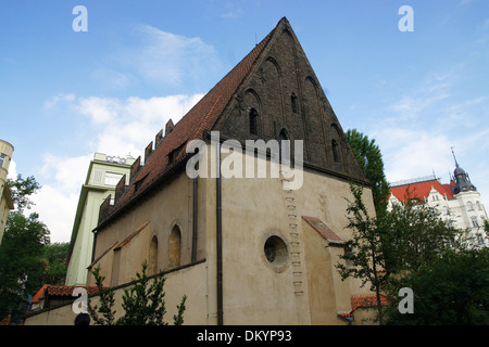 République tchèque. Prague. Ancien Nouvelle Synagogue. Gothique, 13ème siècle. Juif Josefov (quater). Est la plus ancienne synagogue active Europe Banque D'Images