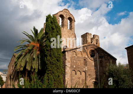 Sant Pau del Camp, l'église de Barcelone, Catalogne, Espagne Banque D'Images