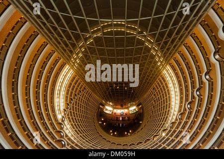 Hall, Grand Hyatt, Jin Mao Tower, Shanghai, Chine Banque D'Images