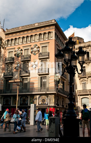 L'architecture, La Rambla, Barcelone, Catalogne, Espagne Banque D'Images