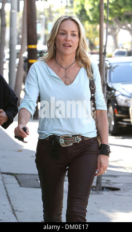 Sharon Stone, un salon de coiffure à West Hollywood. Los Angeles, Californie - 06.09.12 Banque D'Images