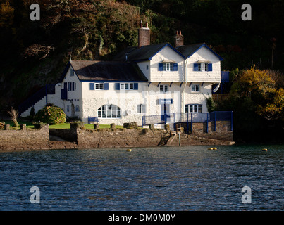 Ferryside, maison Bodinnick, Daphné du Maurier maison familiale sur la rivière Fowey, Cornwall, UK Banque D'Images