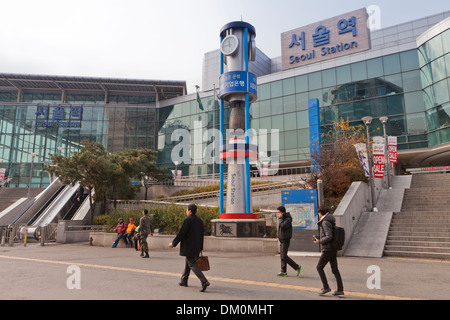 Nouveau Korail Seoul station - Séoul, Corée du Sud Banque D'Images